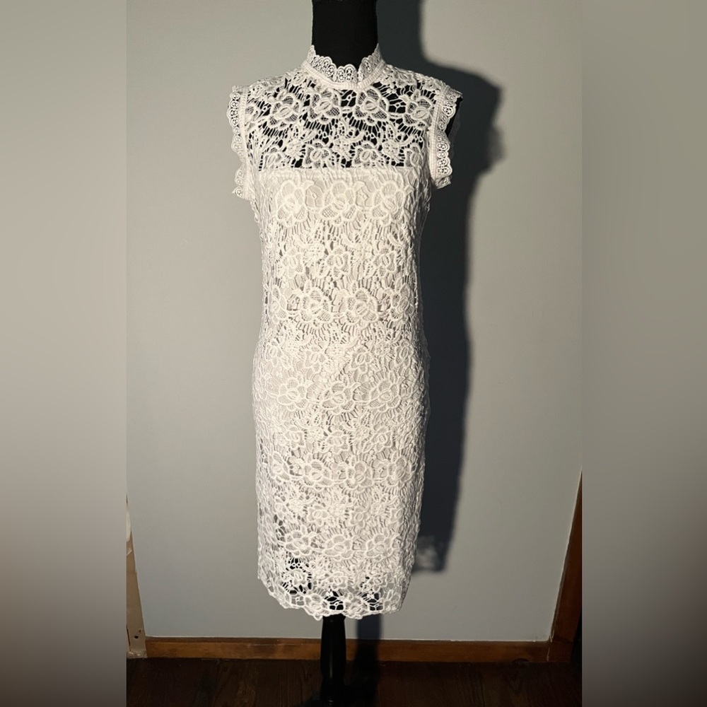 NWT Nanette Lepore Fanciful lace Midi dress sleeveless Women’s Sz 4